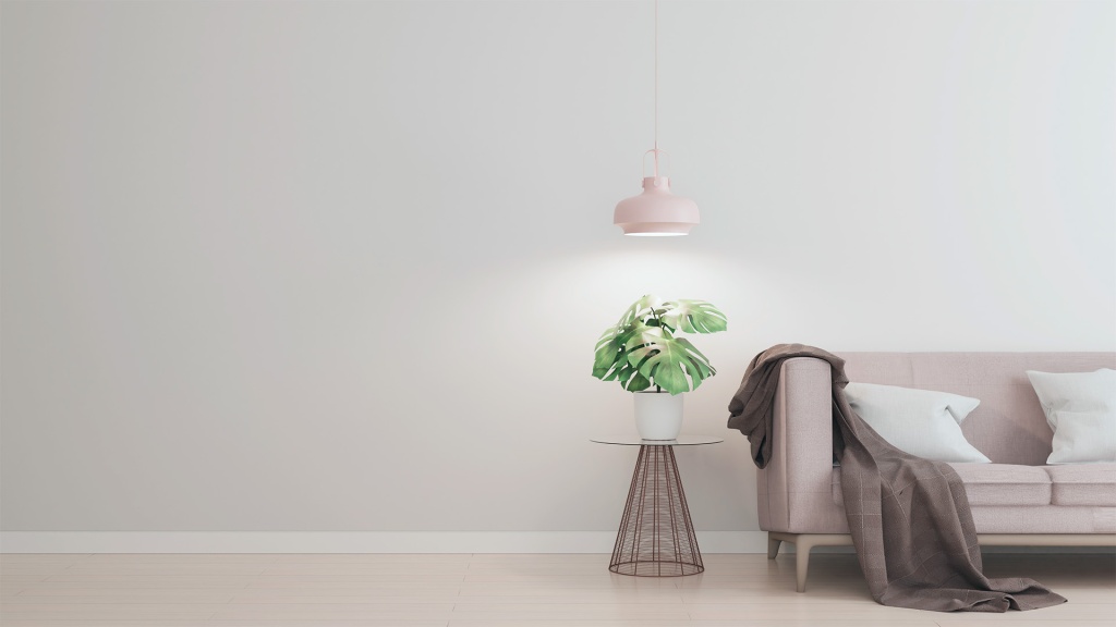 Холодный белый цвет свечения светодиодной лампы 5000-6500К в интерьере