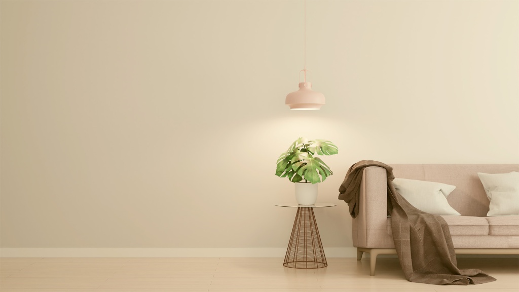 Теплый белый цвет свечения светодиодной лампы 2700-3000К в интерьере