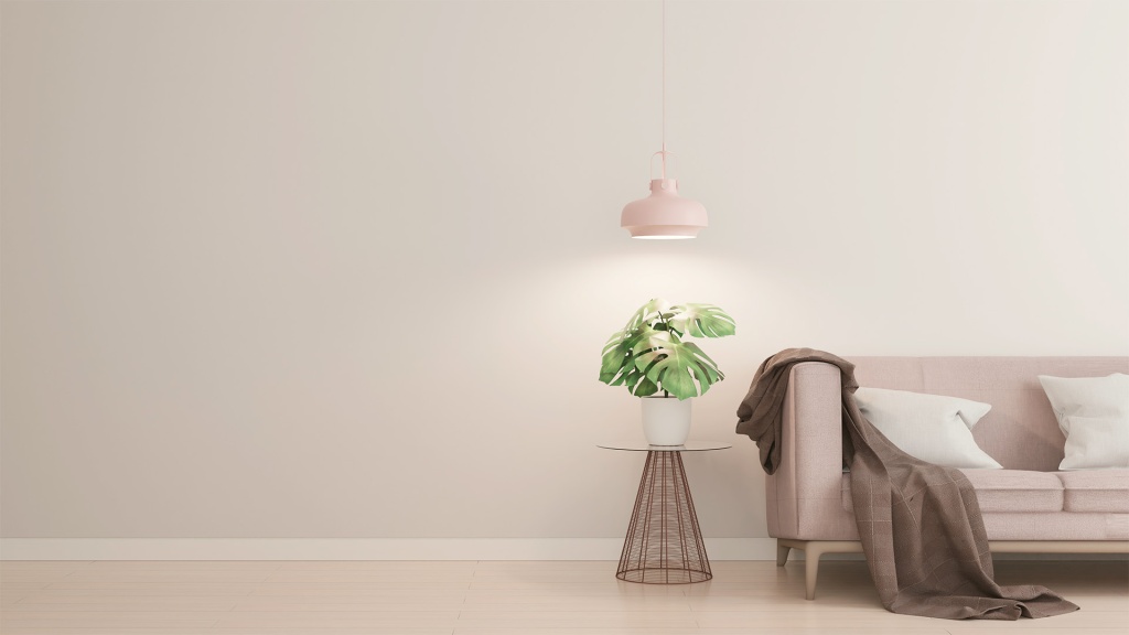 Дневной белый цвет свечения светодиодной лампы 3500-4500К в интерьере